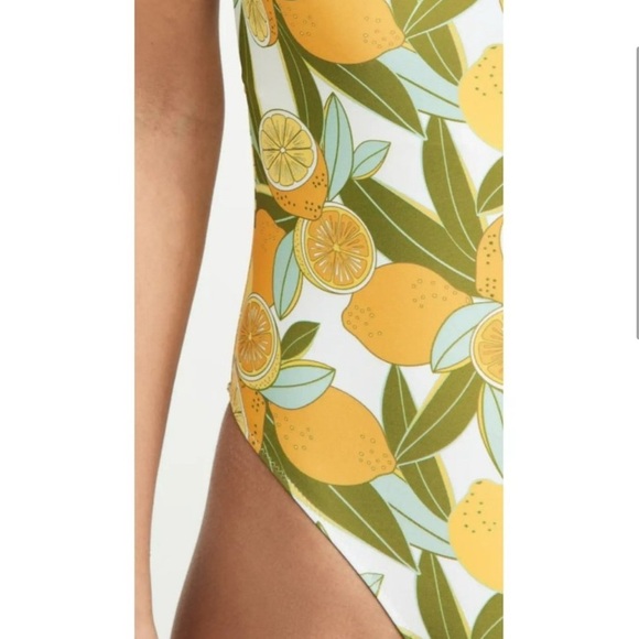 NWT Andrea Iyamah Sari One Piece Bathing Suit Lemon Print Swimsuit Size XS - Picture 3 of 9